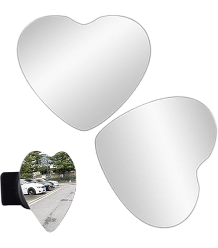 Amazon | サイドミラー 死角対策 - 車用 ハート形 補助ミラー - ハート